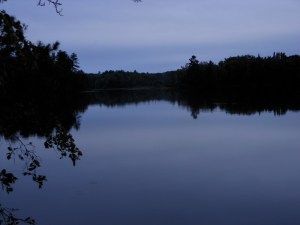 The morning after the big storm Lower Clam Lake WI was quiet.